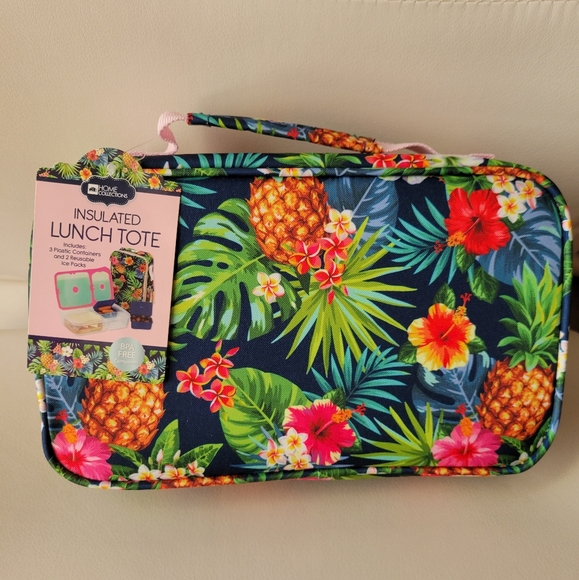 Home Collections Other - NWT Insulated Lunch Tote with Tropical Pattern
